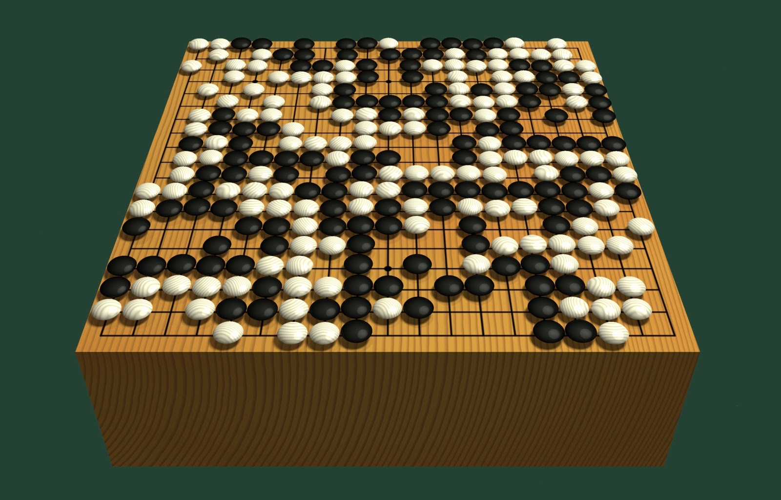 Final position of a game of Go